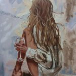 Девушка с бокалом