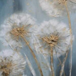 Acrylic and gold leaf