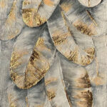 Текстурная паста, акрил и золотая поталь