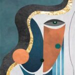 Acrylic and Gold Leaf