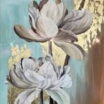 Акрил и золотая поталь